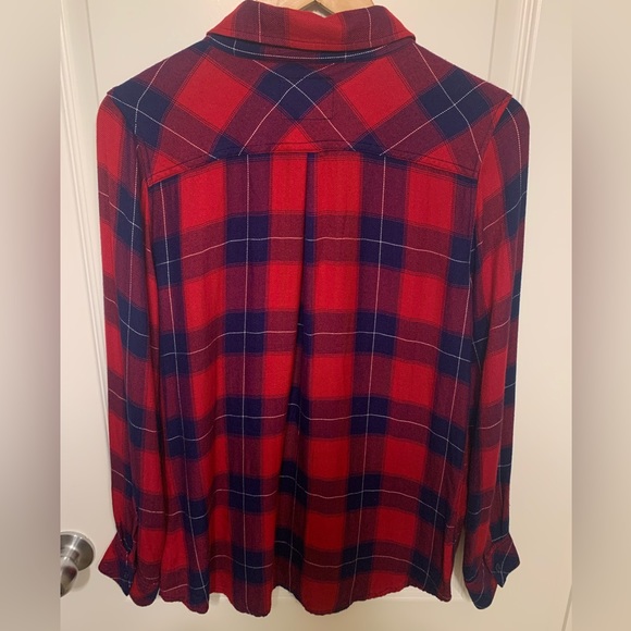 Rails Hunter Button Down in Ruby/Navy Check | Medium - Picture 3 of 6